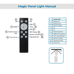 Plafón de techo LED Backlight - 60x60cm - 36W - CCT + RGB IC - Con mando a distancia