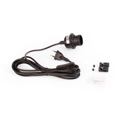 Lámpara colgante de yute "RAWA" con interruptor y enchufe - E27