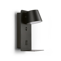 Aplique de pared para lectura "BASKOP" - Puerto USB + USB-C - 6W