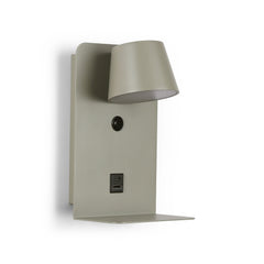 Aplique de pared para lectura "BASKOP" - Puerto USB + USB-C - 6W