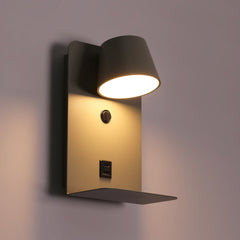 Aplique de pared para lectura "BASKOP" - Puerto USB + USB-C - 6W