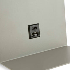 Aplique de pared para lectura "BASKOP" - Puerto USB + USB-C - 6W