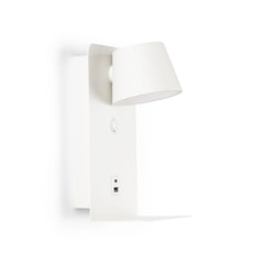 Aplique de pared para lectura "BASKOP" - Puerto USB + USB-C - 6W