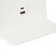 Aplique de pared para lectura "BASKOP" - Puerto USB + USB-C - 6W