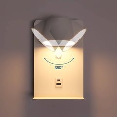 Aplique de pared para lectura "BASKOP" - Puerto USB + USB-C - 6W
