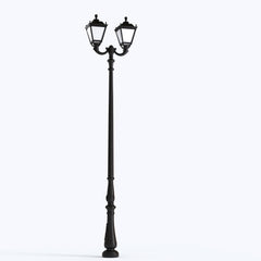Poste de luz exterior doble Farola "TOBIA" Fumagalli - CCT - 2 x 30W - 8 opciones - E27