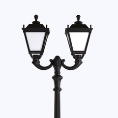 Poste de luz exterior doble Farola "TOBIA" Fumagalli - CCT - 2 x 30W - 8 opciones - E27