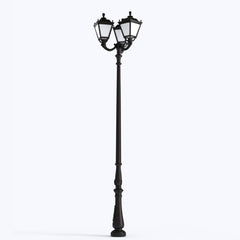Poste de luz exterior Triple Farola "TOBIA" Fumagalli - CCT - 3 x 30W - 8 opciones - E27