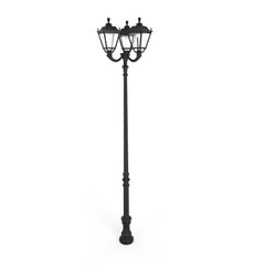 Poste de luz exterior Triple Farola "TOBIA" Fumagalli - CCT - 3 x 30W - 8 opciones - E27