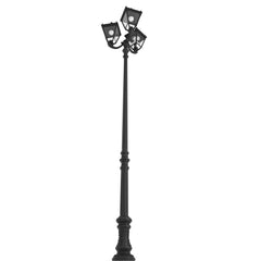 Poste de luz exterior Triple Farola "TOBIA" Fumagalli - CCT - 3 x 30W - 8 opciones - E27