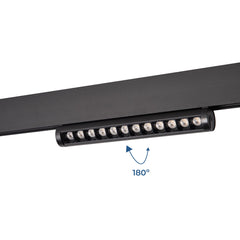 Foco lineal orientable para carril magnético 48V- 12W - Chip OSRAM - UGR18 - CRI90
