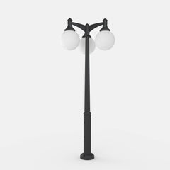 Poste Exterior de Tres Luces "GLOBE 400 MODERN" Fumagalli - 4 opciones - E27