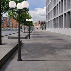 Poste Exterior de Tres Luces "GLOBE 400 MODERN" Fumagalli - 4 opciones - E27