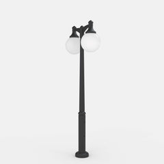 Poste Exterior de Dos Luces "GLOBE 400 MODERN" Fumagalli - 4 opciones - E27