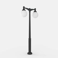 Poste Exterior de Dos Luces "GLOBE 400 MODERN" Fumagalli - 4 opciones - E27