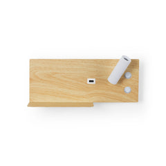 Aplique de pared para lectura con puerto USB "Kerta" - Iluminación doble - 3W+7W