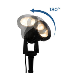 Kit x 4 focos solares exterior con panel solar - 5W - IP66 - 3000K