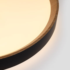 Lámpara de techo LED CCT tipo plafón - 36W - Efecto madera - Ø50cm