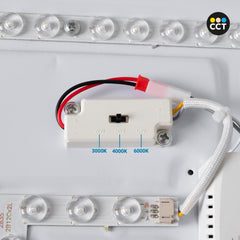 Plafón de techo LED CCT - 24W - Color madera - Ø40cm