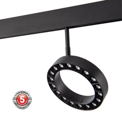 Luminaria circular LED para carril magnético 48V - Ø16cm - 18W - CRI90 - UGR18 - OSRAM
