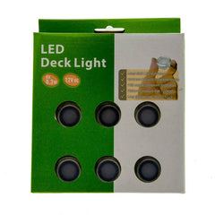Kit 6 focos LED empotrables en suelo 0,3W 12V-DC IP67