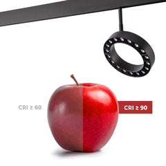 Luminaria circular LED para carril magnético 48V - Ø16cm - 18W - CRI90 - UGR18 - OSRAM