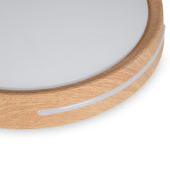 Plafón de techo LED CCT - 24W - Efecto lateral - Color madera Ø40cm
