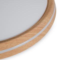 Plafón de techo LED CCT - 24W - Efecto lateral - Color madera Ø40cm