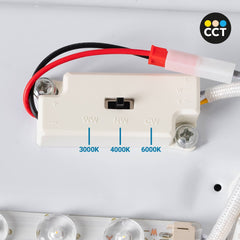 Plafón de techo LED CCT - 24W - Efecto lateral - Color madera Ø40cm
