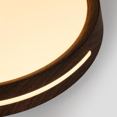 Plafón de techo LED CCT - 24W - Efecto lateral - Color madera Ø40cm
