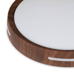 Plafón de techo LED CCT - 24W - Efecto lateral - Color madera Ø40cm