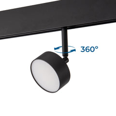 Luminaria circular LED para carril magnético 48V - 9W - Ø7.5cm - CRI90 - Chip OSRAM