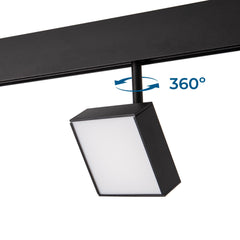 Luminaria cuadrada LED para carril magnético 48V - 9W - CRI90 - Chip OSRAM