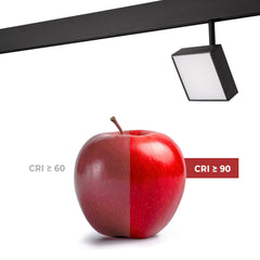 Luminaria cuadrada LED para carril magnético 48V - 9W - CRI90 - Chip OSRAM