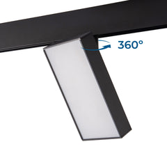 Luminaria cuadrada LED para carril magnético 48V - 18W - CRI90 - OSRAM