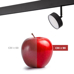 Luminaria circular LED para carril magnético 48V - Ø9.5cm - 12W - CRI90 - OSRAM