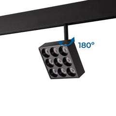Luminaria cuadrada LED para carril magnético 48V - 9W - CRI90 - UGR18 - OSRAM