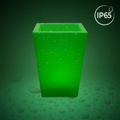 Macetero cuadrado LED RGBW - 12W - Recargable - Mando a distancia