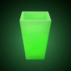 Macetero cuadrado LED RGBW - 24W - Recargable - Mando a distancia
