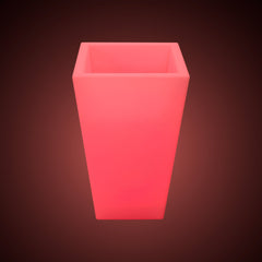 Macetero cuadrado LED RGBW - 24W - Recargable - Mando a distancia