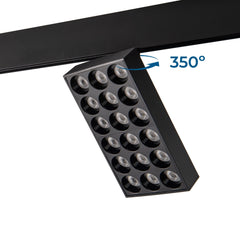 Luminaria cuadrada LED para carril magnético 48V - 18W - CRI90 - UGR18 - OSRAM
