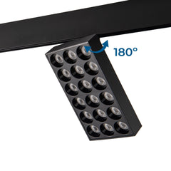 Luminaria cuadrada LED para carril magnético 48V - 18W - CRI90 - UGR18 - OSRAM