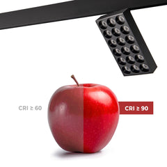 Luminaria cuadrada LED para carril magnético 48V - 18W - CRI90 - UGR18 - OSRAM