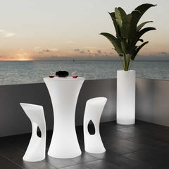 Mesa luminosa LED RGBW - 110 x Ø60 cm - 32W - Recargable