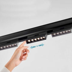 Carril magnético empotrable - Plástico - 20 mm - 48V - 2 m
