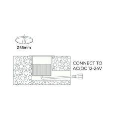 Foco LED empotrable en suelo - RGB - 12W - IP67 - 12VDC