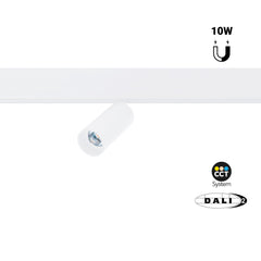 Foco LED para carril magnético 48V - 10W - DALI-2 regulable - Negro