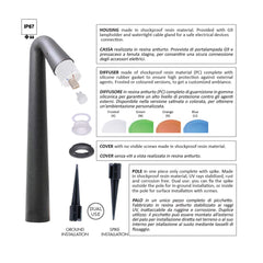 Bolardo para caminos LED STEVEN Fumagalli G9 IP67