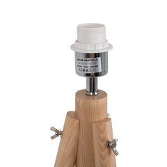 Lámpara de pie trípode "MARTINE" - Madera - E27