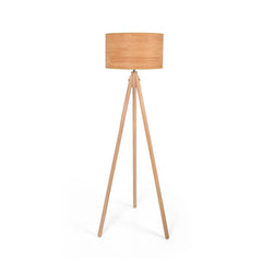 Lámpara de pie trípode "MARTINE" - Madera - E27